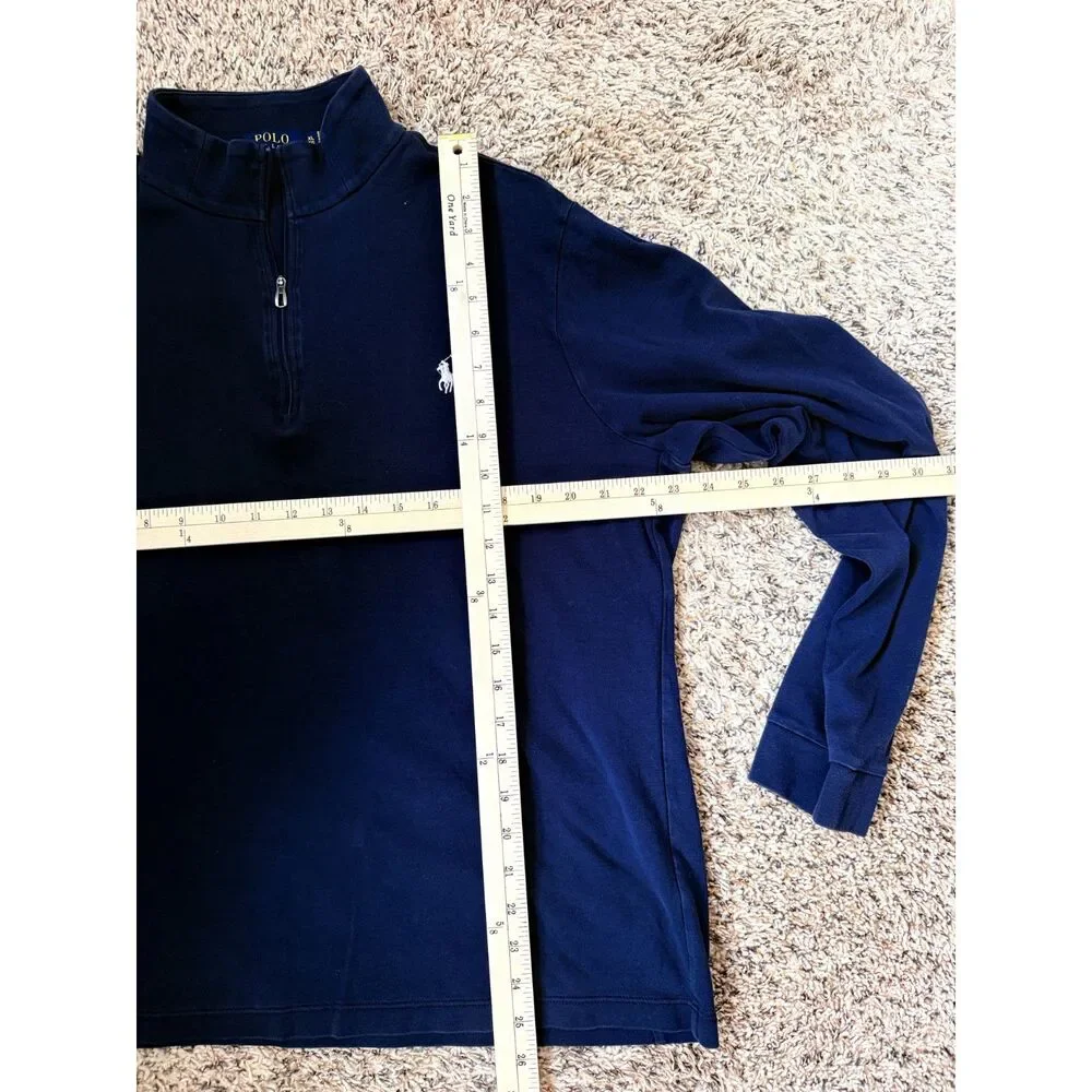 Polo Ralph Lauren Men’s XL Navy Blue‎ 1/4 Zip Pullover - 100% Pima Cotton